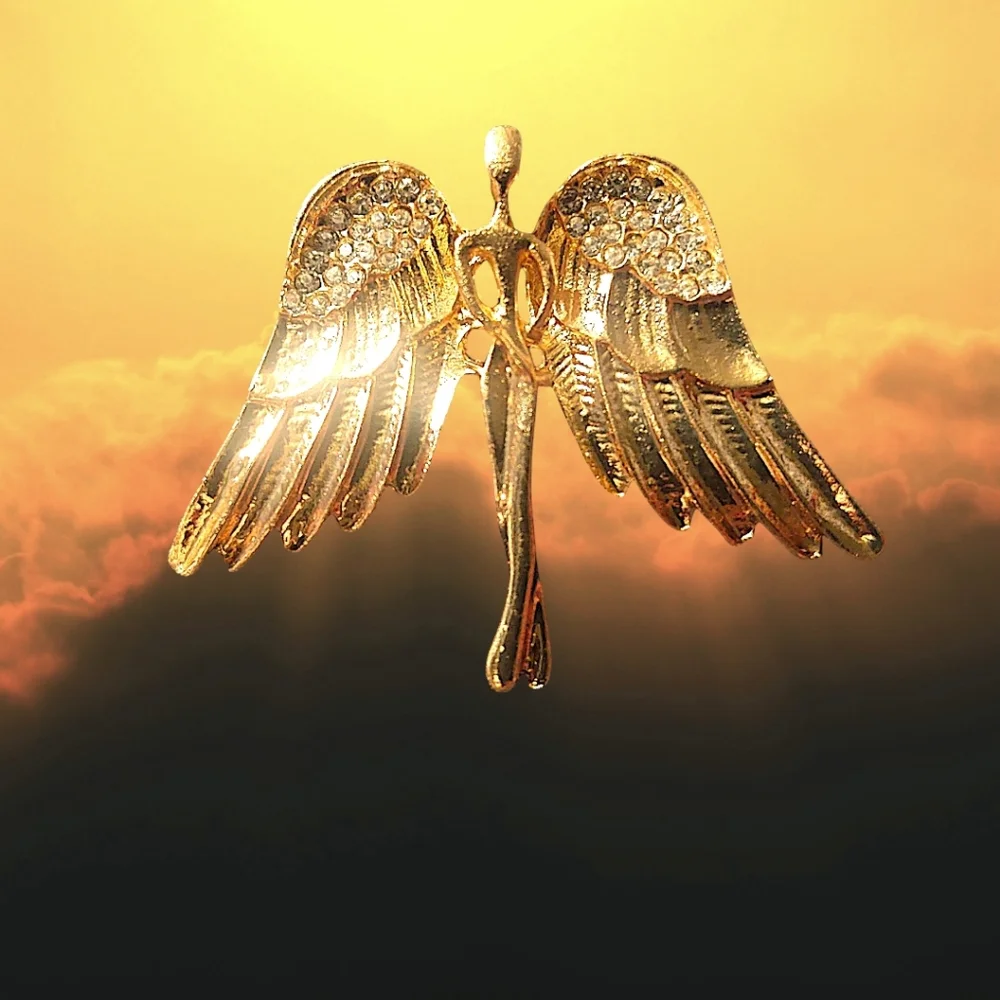 Golden Angel Brooch
